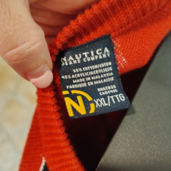 Nautica Men's XXL Red Y2K Sweater - Picture 5 of 6